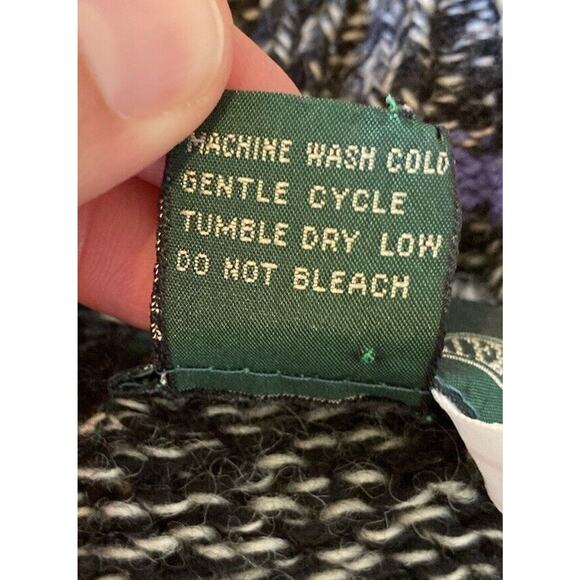 Vintage Boundary Waters Button Front Cardigan Sweater Size Large Women’s Black - Picture 4 of 8